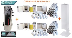 Set aspirateur centralisé TURBO SET SANI avec SANIFICAARIA Beghelli