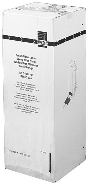Filtermatte Rittal SK 3173.105 289×289×17mm für Filterlüfter 50Stk
