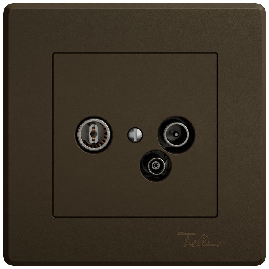 UP-Antennendose TV-R-Daten EDIZIO.liv SNAPFIX® 19dB br