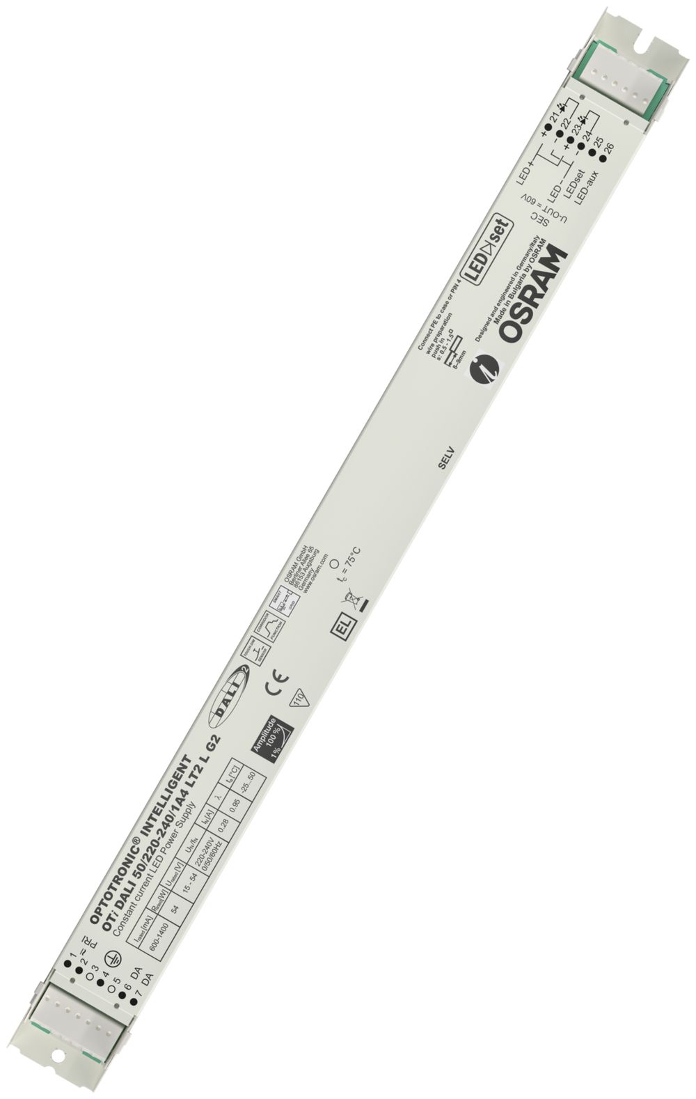 Convertitore LED Osram OTi LT2 L 1400mA, 50W, IP20, DALI