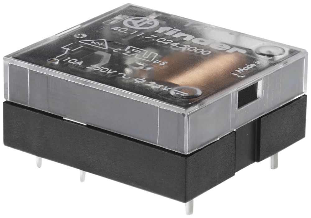 Relais commutation Finder 40, 1C 10A/48VDC sensitif AgCdO 300Ω 3.5mm RT I