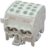 Bloc répartiteur type C 4×35/4×25mm² 125A Alu-CU gris