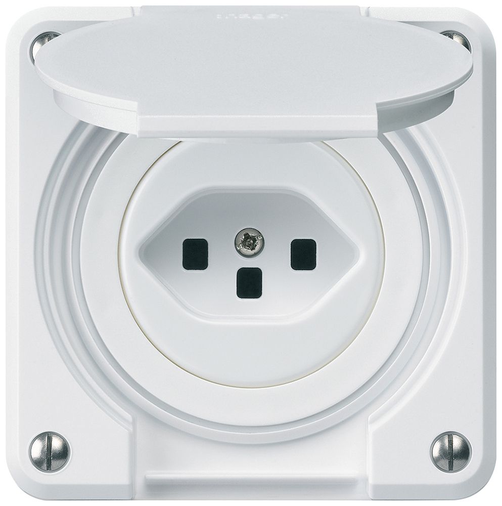Prise ENC robusto C type 23 blanc avec bornes à fiches