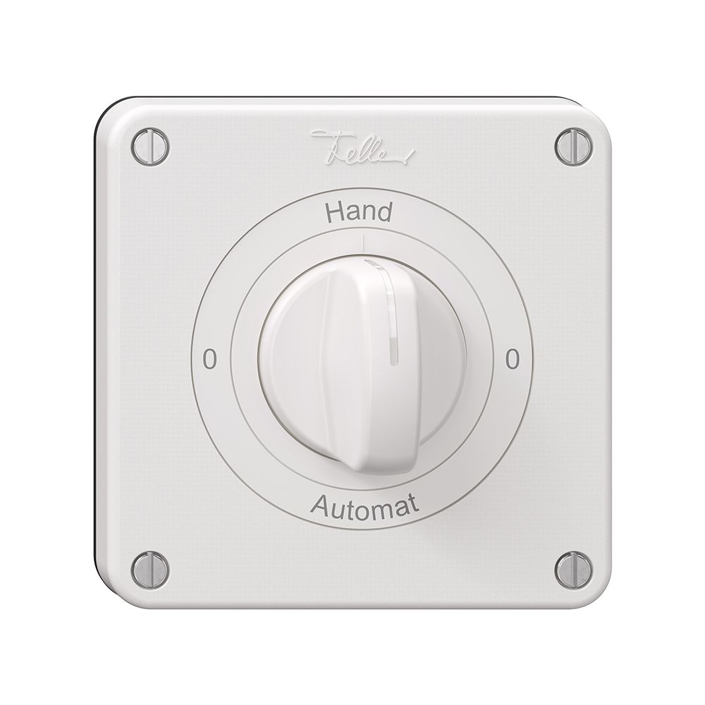 Interrupteur rotatif NEVO N.CO 2/1 L avec manette KS 0-Hand-0-Automat blanc