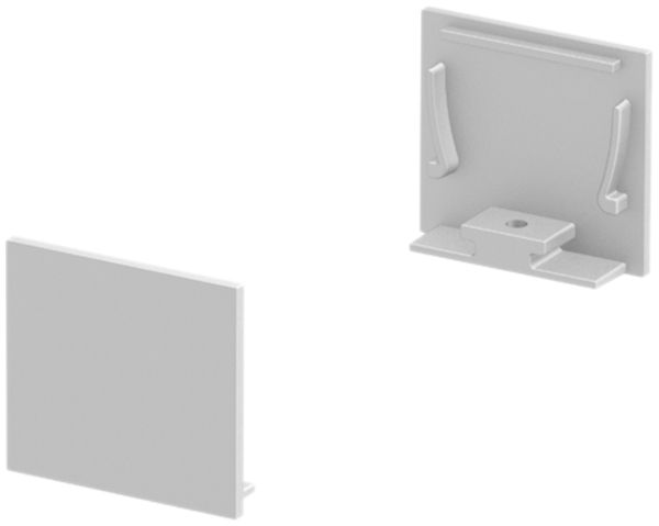 Cappa terminale per profilo AP standard SLV GRAZIA 20, 2 pezzi piatto alu