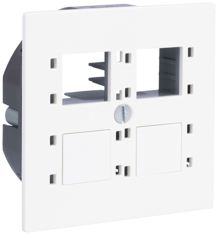 Kit de montage R&M droit pour 4×RJ45 cat.6A 60×60mm blanc