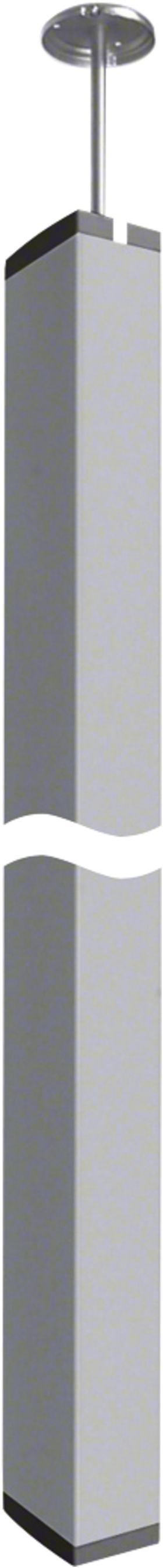 Deckenanschlusssäule tehalit DA200 2× Spanntechnik 3.1…3.4m Aluminium eloxiert