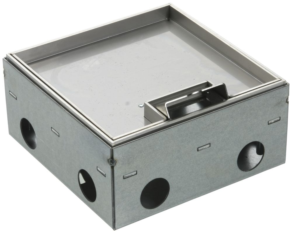 Boîte de sol Woertz WAK Cr 150×150×75mm hauteur de sol 75…100mm avec bord