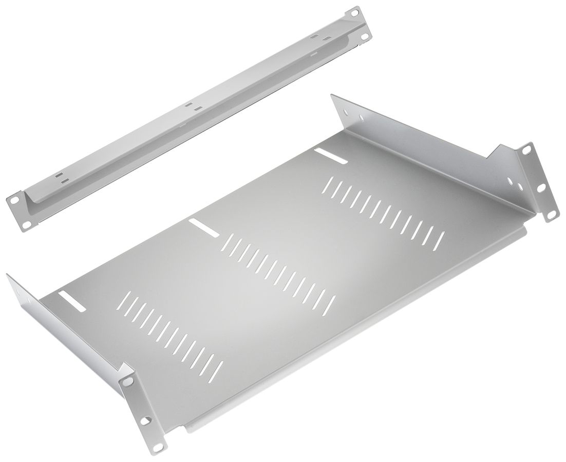 Geräteboden R&Mfreenet 19"×750mm 2HE 80kg grau