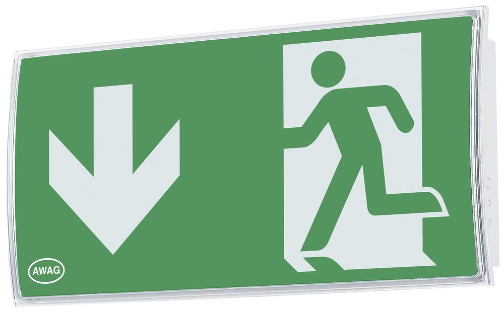 LED-Rettungszeichenleuchte AWKC-W-411-AT-BZS 4W 1h 340×170×60mm