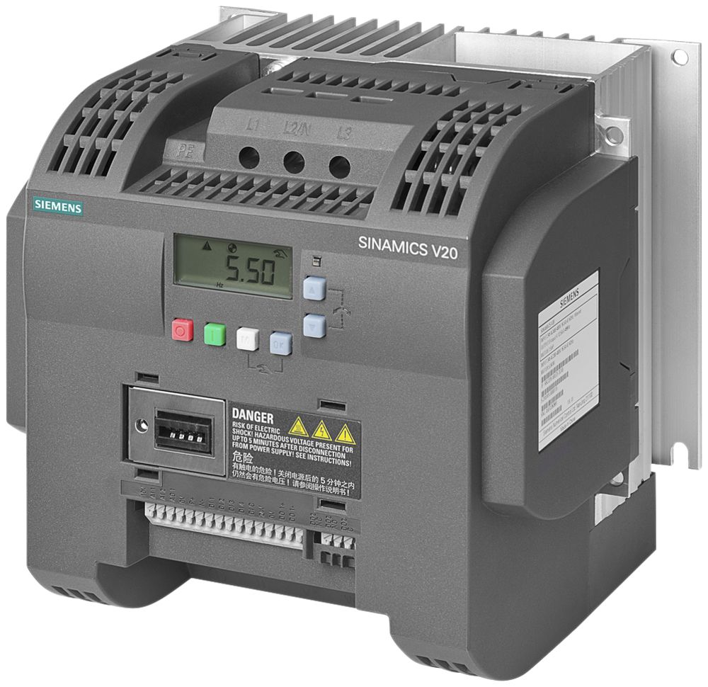 Frequenzumrichter Siemens SINAMICS V20 5.5kW 3AC ungefiltert Modbus
