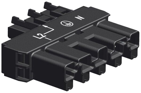 Distributore intermedio WAGO WINSTA MIDI 5/3prese 2L codifica A nero