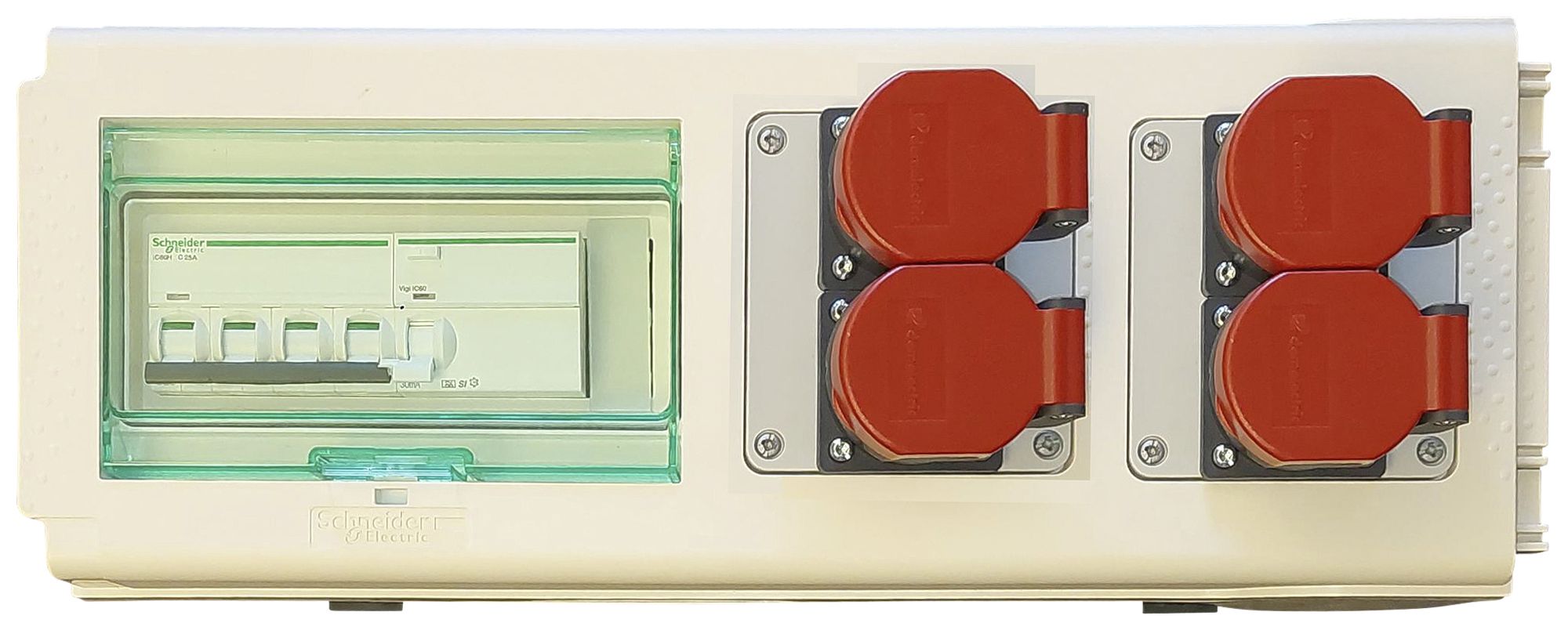 Abgangskasten Canalis KNB 32A mit FI/LS C16A 30mA 10kA 2×(2×T25) 3L+N+PE