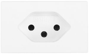 EB-Steckdose Steffen FLF 3/5, 1×T13 10A, mit Schraubklemmen, weiss