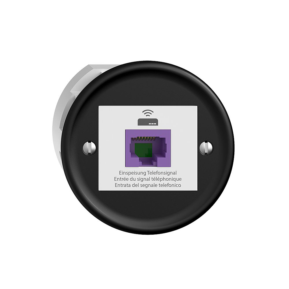 Prise de retour STANDARDdue Q 1×RJ45 p.Swisscom VoIP, 8 pôles, UTP, noir