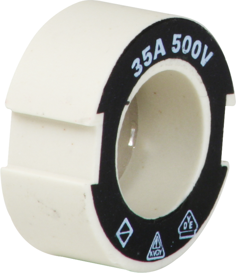 Vite calibrata DIII E33 500V in ceramica 35/40A secondo DIN 49516 nero