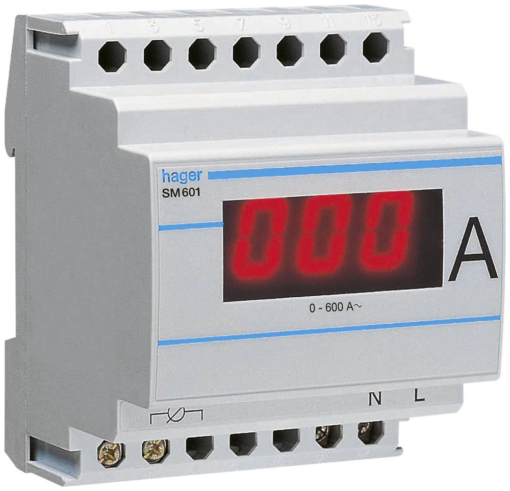 EB-Amperemeter Hager 0…600A, ohne Stromwandler
