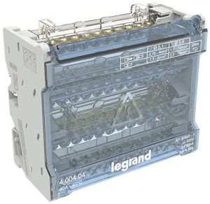 Klemmenblock Legrand, 4-polig, 40A, 12 Klemmstellen