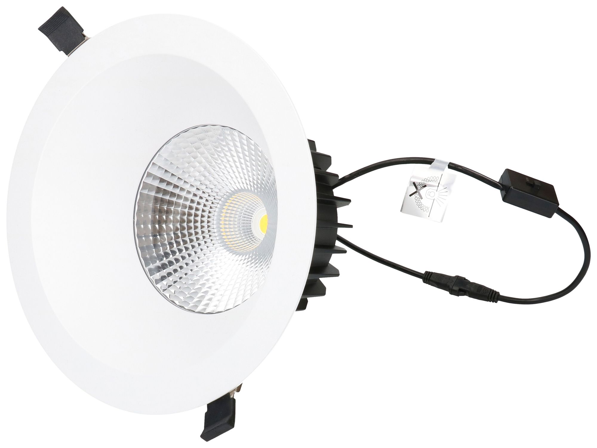 EB-LED-Spot maxLUCE ATMO 200 24W 2640lm 3000…4000K IP44 1-10V DALI2 Ø200mm weiss