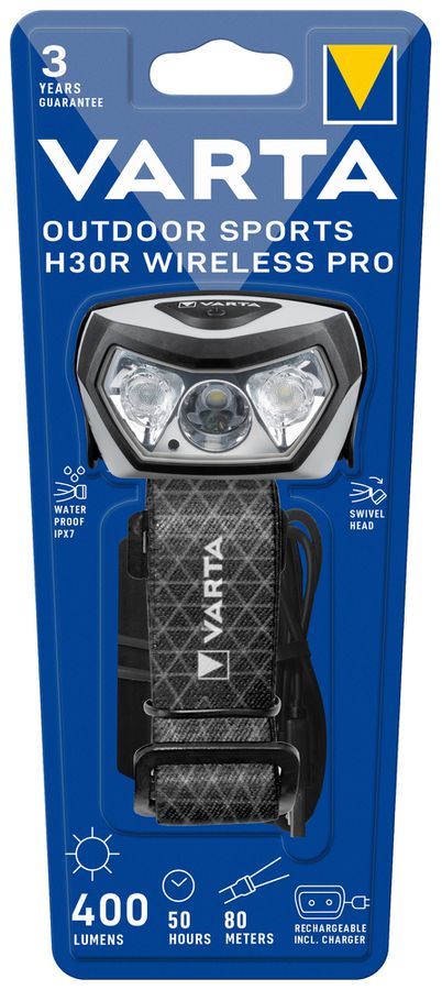 LED-Stirnlampe VARTA Outdoor Sports H30R 400lm mit Akku