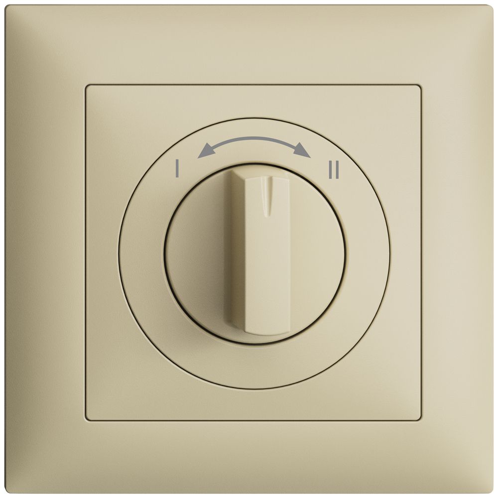 Frontset EDIZIOdue I<->II vanille 88×88mm für Schwenktaster