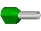 Zwillings-Aderendhülse isoliert 2×6mm² 14mm Typ B grün