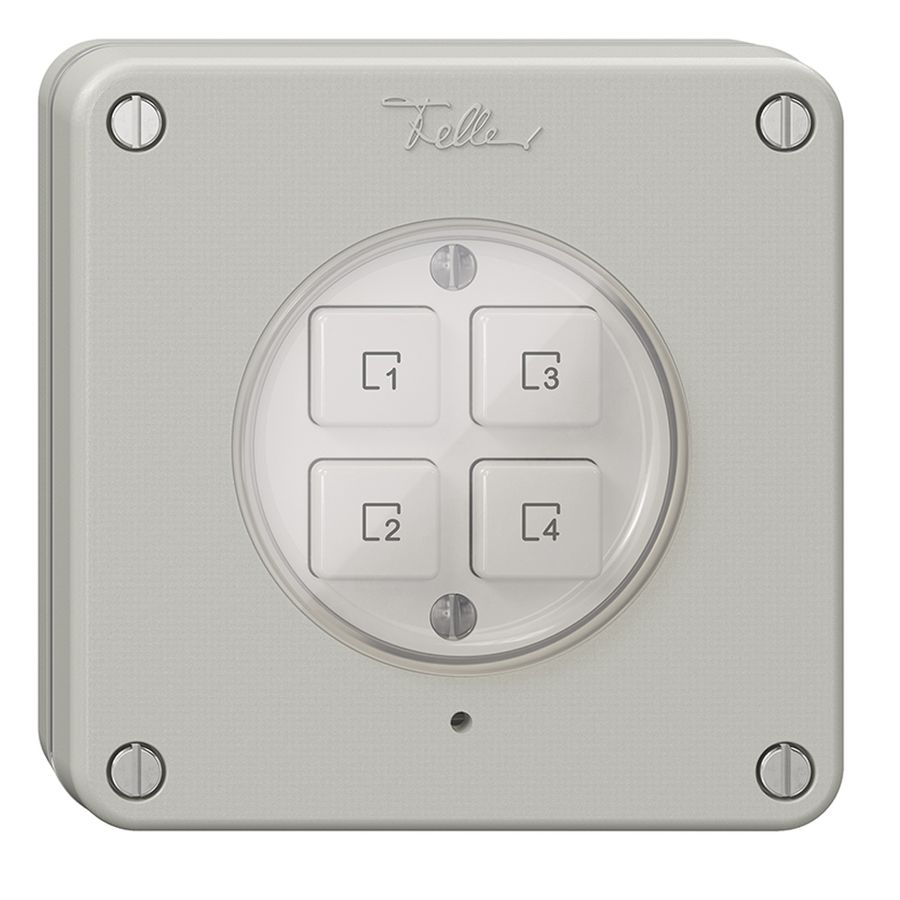 Poussoir scène ENC 4 scènes/4T NEVO Wiser gris clair