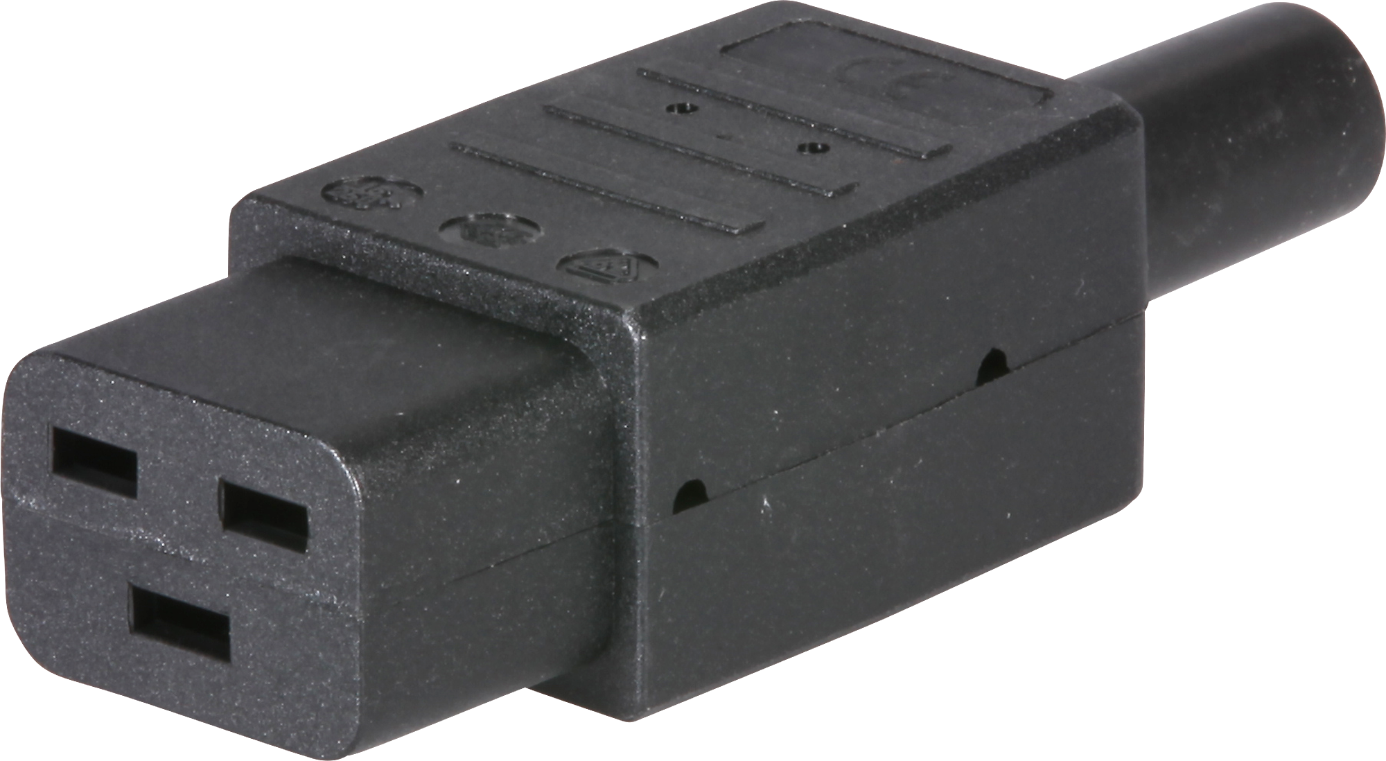 Gerätesteckdose schwarz Typ IEC320-C19, 16A