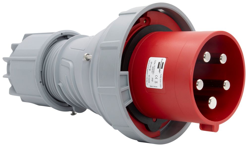 Fiche Brennenstuhl CEE 125A 3L+N+PE 400V 6h ro Ø130×285mm IP67