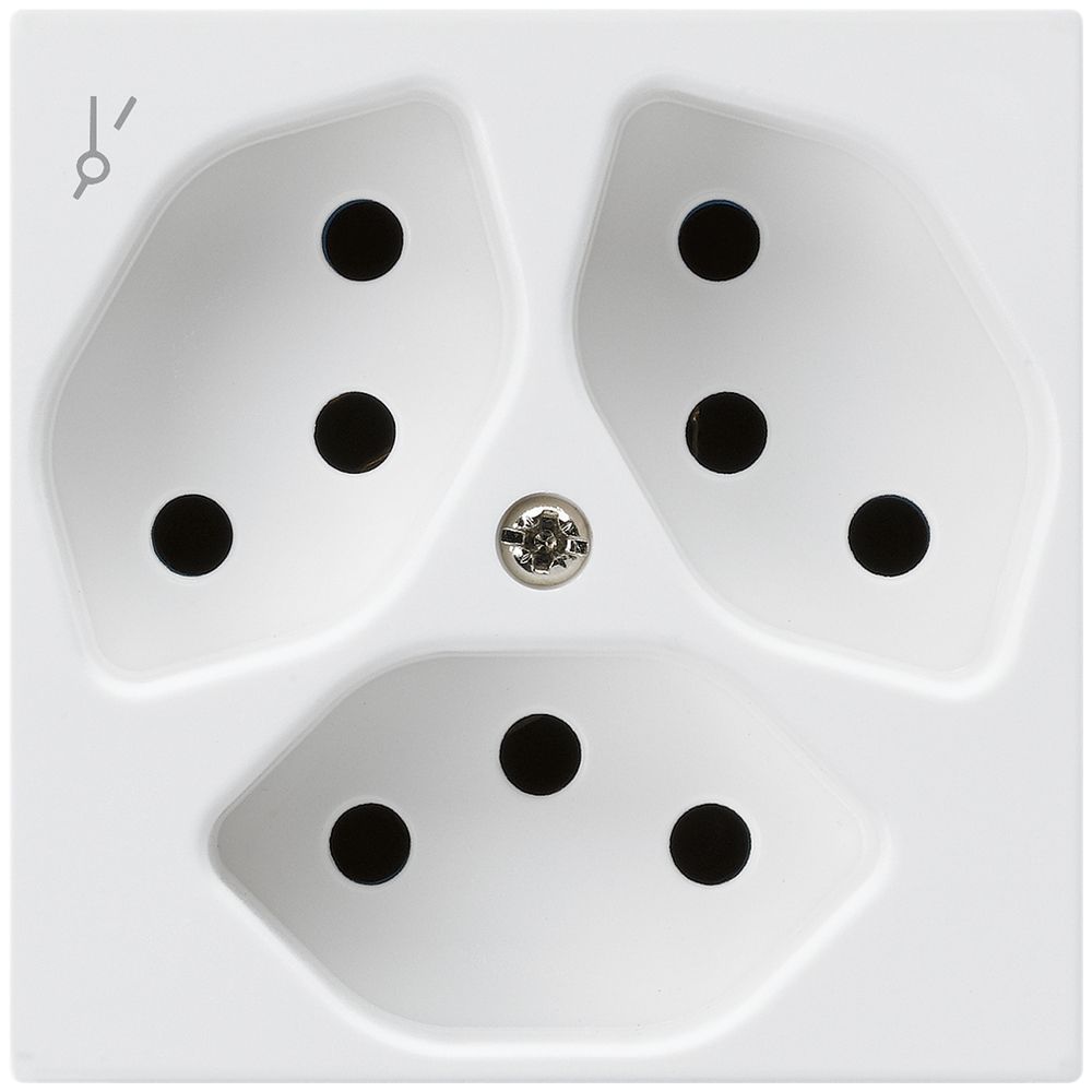 UP-Steckdose kallysto 3×T13/1 weiss mit Kinderschutz