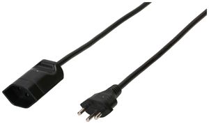 Verlängerung MH T12/T13 Kinderschutz LED Td 3×1.5mm² 5m schwarz