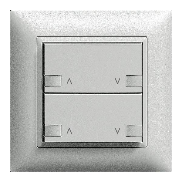 Kit frontale INC motore 2c/2 tast ZEP 88×88mm silver