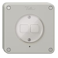 UP-Druckschalter 2K/2T NEVO Wiser lichtgrau