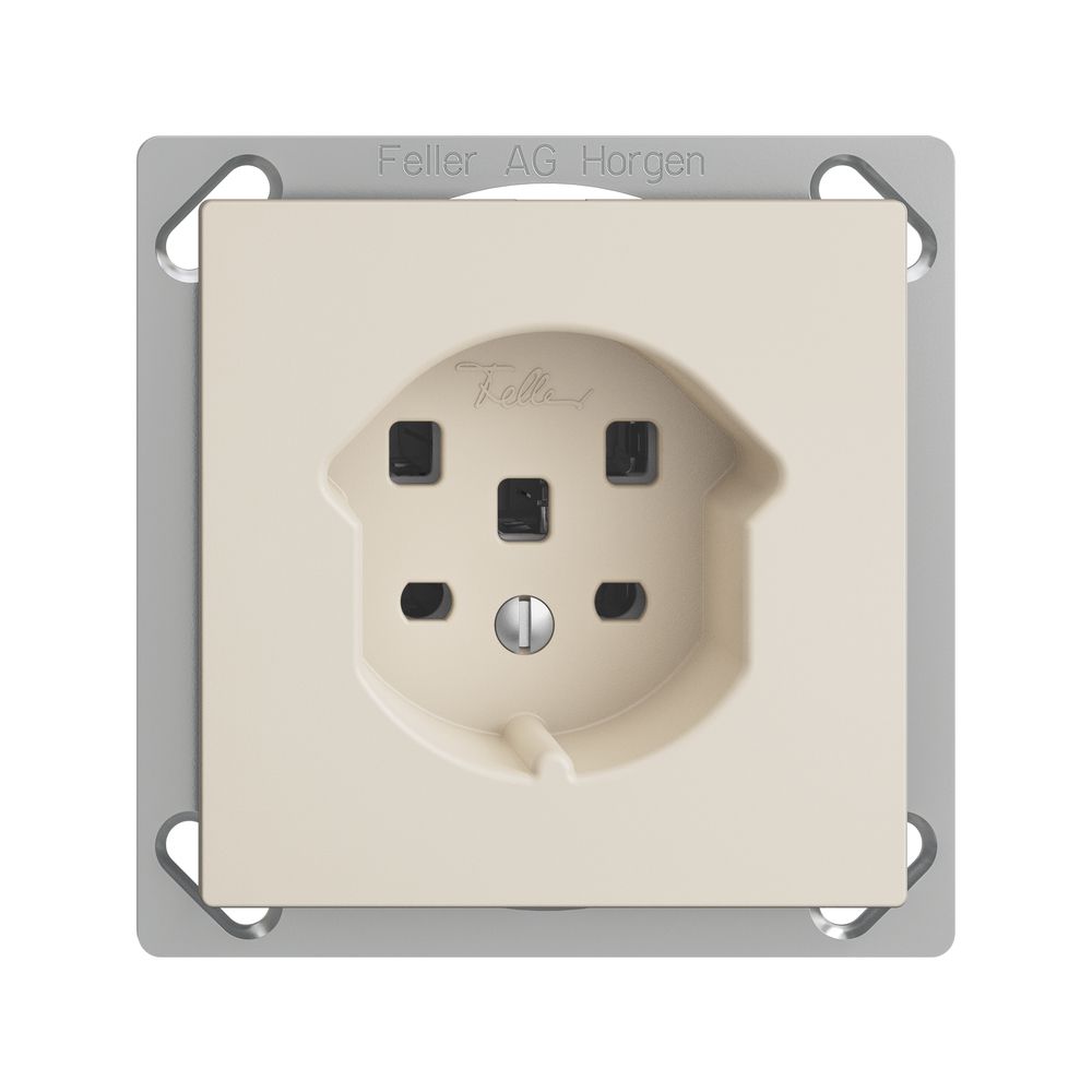 EB-Steckdose EDIZIOdue T25 16A crema, mit Steckklemmen