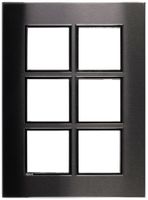 Intestazione INC Legrand Arteor 3×2 verticale 157×213mm Black brushed