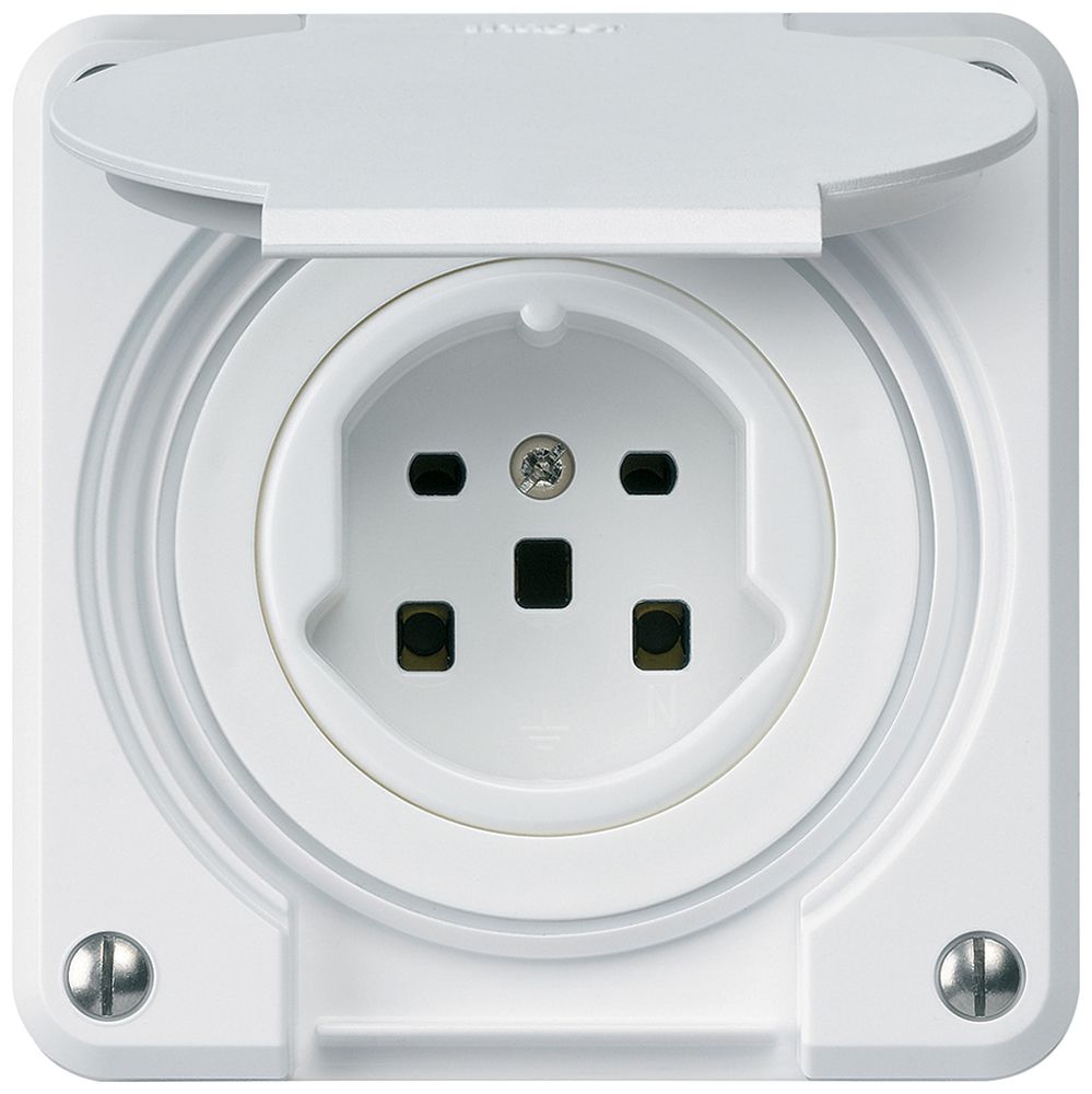 UP-Steckdose robusto Typ 25 weiss