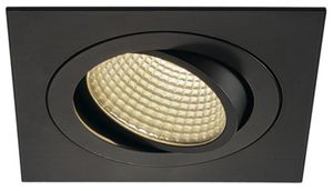 EB-LED-Downlight SLV NEW TRIA, 12W 1100lm 3000K 38° eckig IP20 mattschwarz