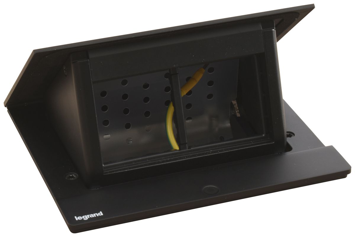 Tischsteckdose POP-UP für 4 Module Mosaic schwarz