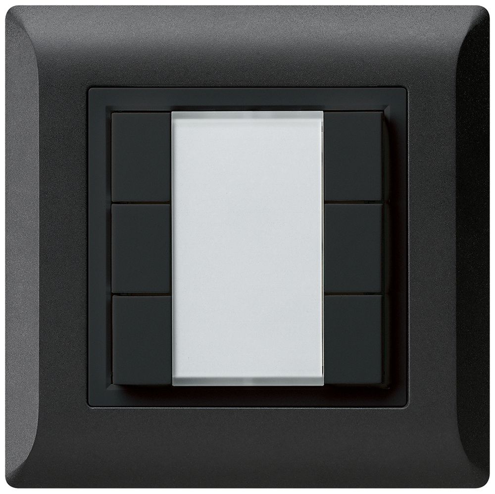 Poussoir multifonction ENC kallysto.line KNX RF 6× noir
