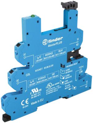 Zoccolo per relè Finder MasterPLUS p.relè Serie 34, 48…60VUC mors.ad innesto