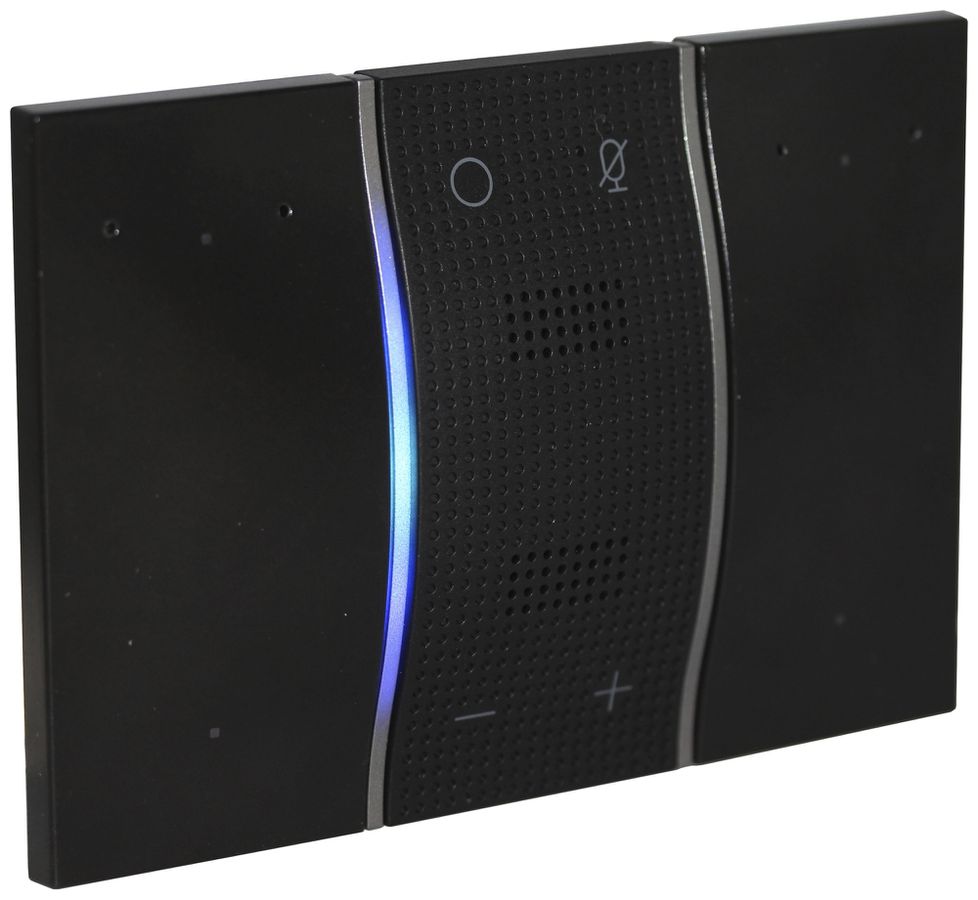 Commande vocale Living Now MyHOME Alexa pour montage encastré 3 modules noir