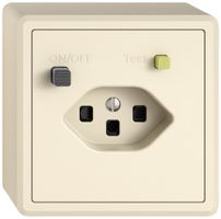 AP-Steckdose FI EDIZIO.liv 1×T23 mit Shutter cr