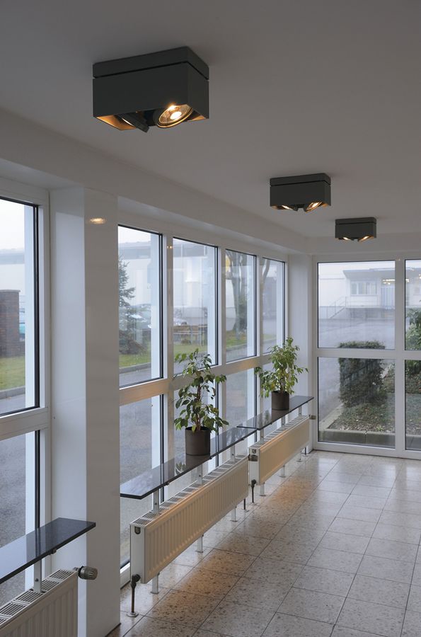 Deckenleuchte SLV KARDAMOD SURFACE, 2×GU10 75W eckig IP20 schwarz