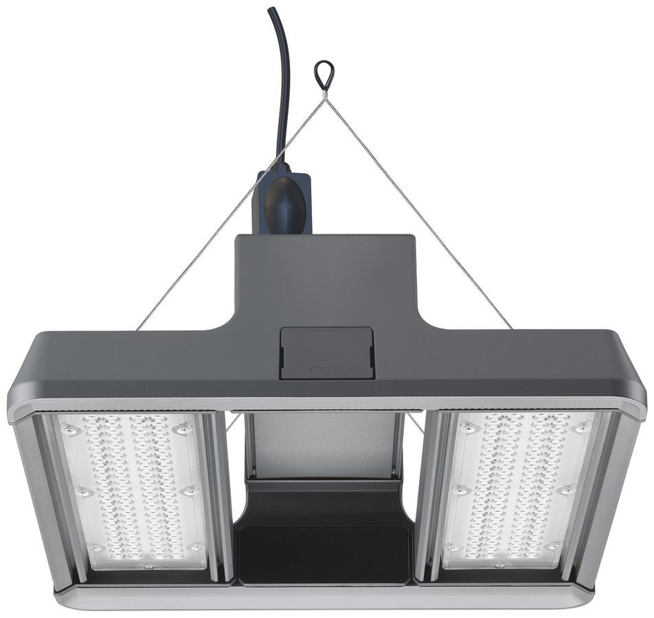 Proiett.capann.LED Sylvania Sylbay 95W 14200lm 840 IP65 30°×60° REG 410×386