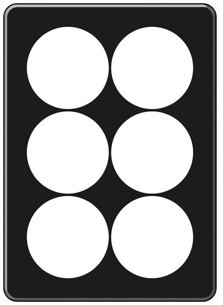 UP-Abdeckplatte origin 3×2 Ø58mm 152×212mm schwarz