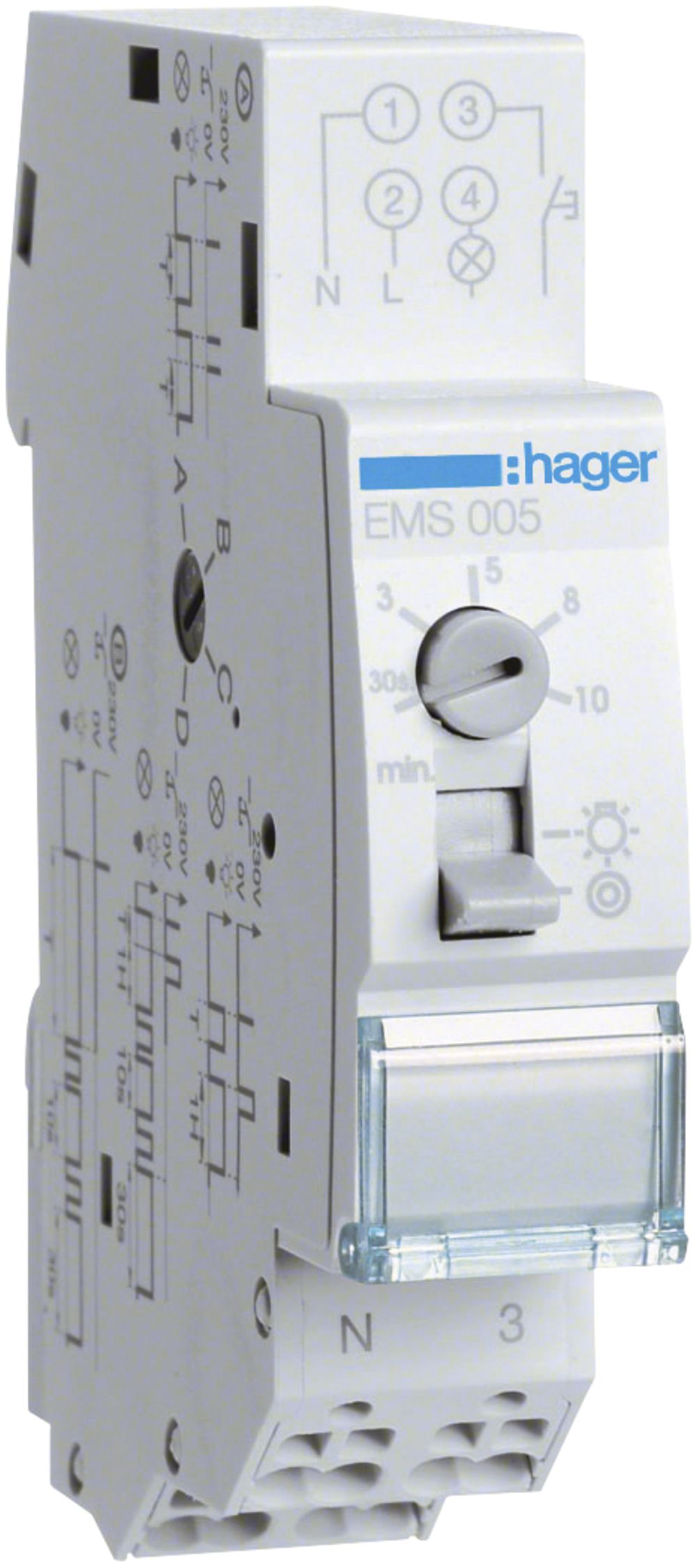 Treppenhausautomat Hager Multifunktion 1 Schliesser 230V 16A