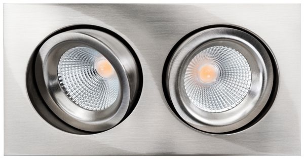 Downlight LED SG Junistar Lux Square 2×7W 1000lm 927 IP20/IP44 42° REG 175×95arg