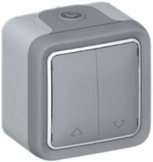 Interruttore per tapparella AP PLEXO grigio 2×AV/1L