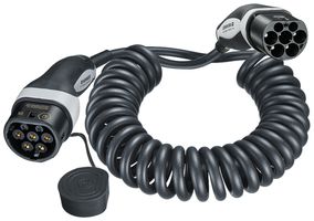 Ladekabel Mennekes AC 3-phasig Typ 2 Typ 2 Mode 3 20A 480V 4m spiralisiert