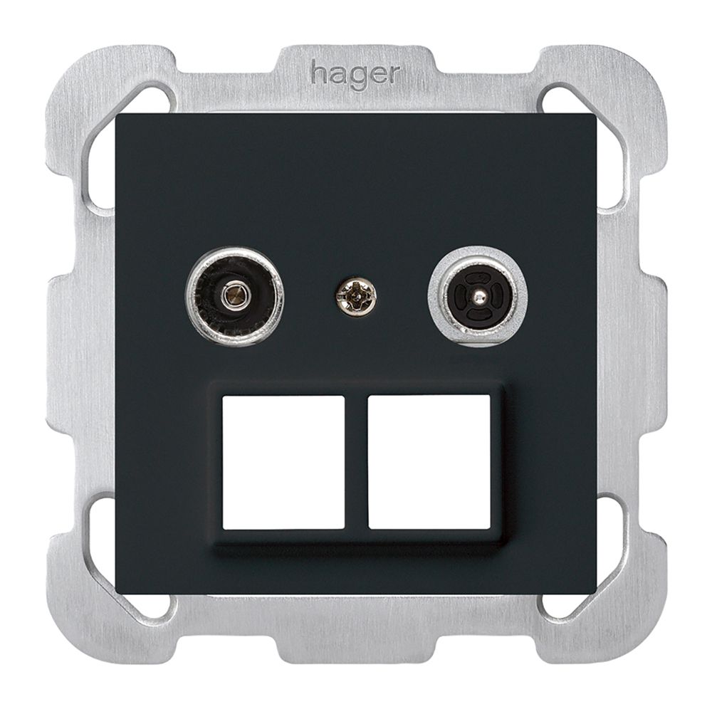 Prise multimédia ENC kallysto R/TV montage B 23dB 2GHz noir